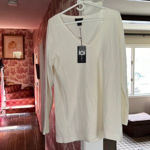 Sarah Campbell off white sweater